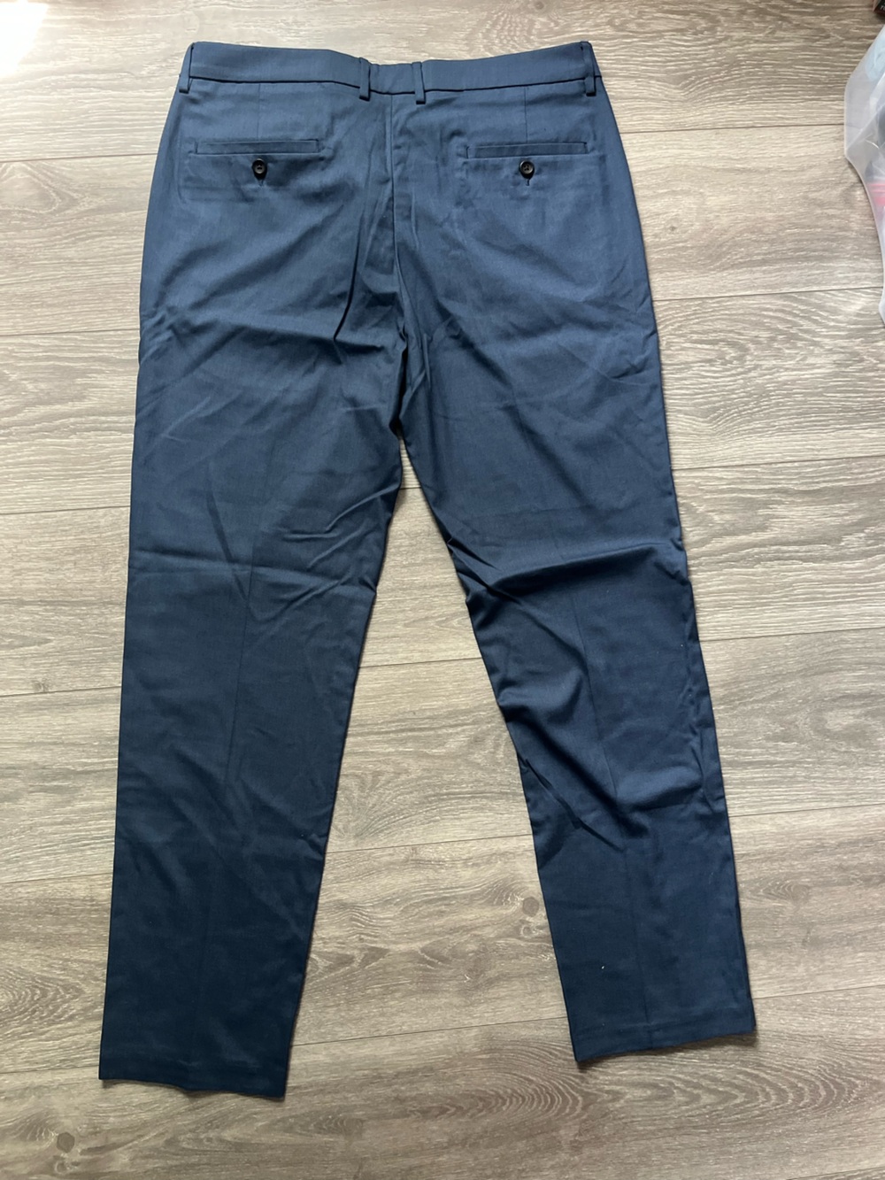 NEW Haggar Blue Straight Leg Business Casual Trouser Slacks Pants Size 36” x 32” - Picture 2 of 7
